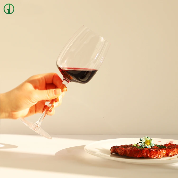 Light Luxury Wine Glass Borosilicate Glass Of Wine Gift Box Set High Appearance Level Tall Pink Wine Glasses Custom Wholesale