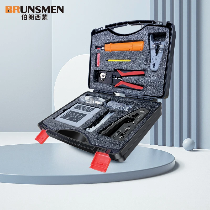 Профессиональный тестер сетевого кабеля Cat7 Rj45, инструмент для зачистки и обжима, Многофункциональный сетевой набор инструментов