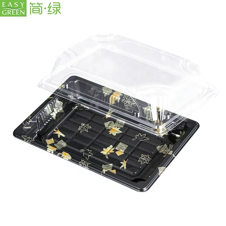 Disposable food grade custom supermarket plastic sushi packaging container