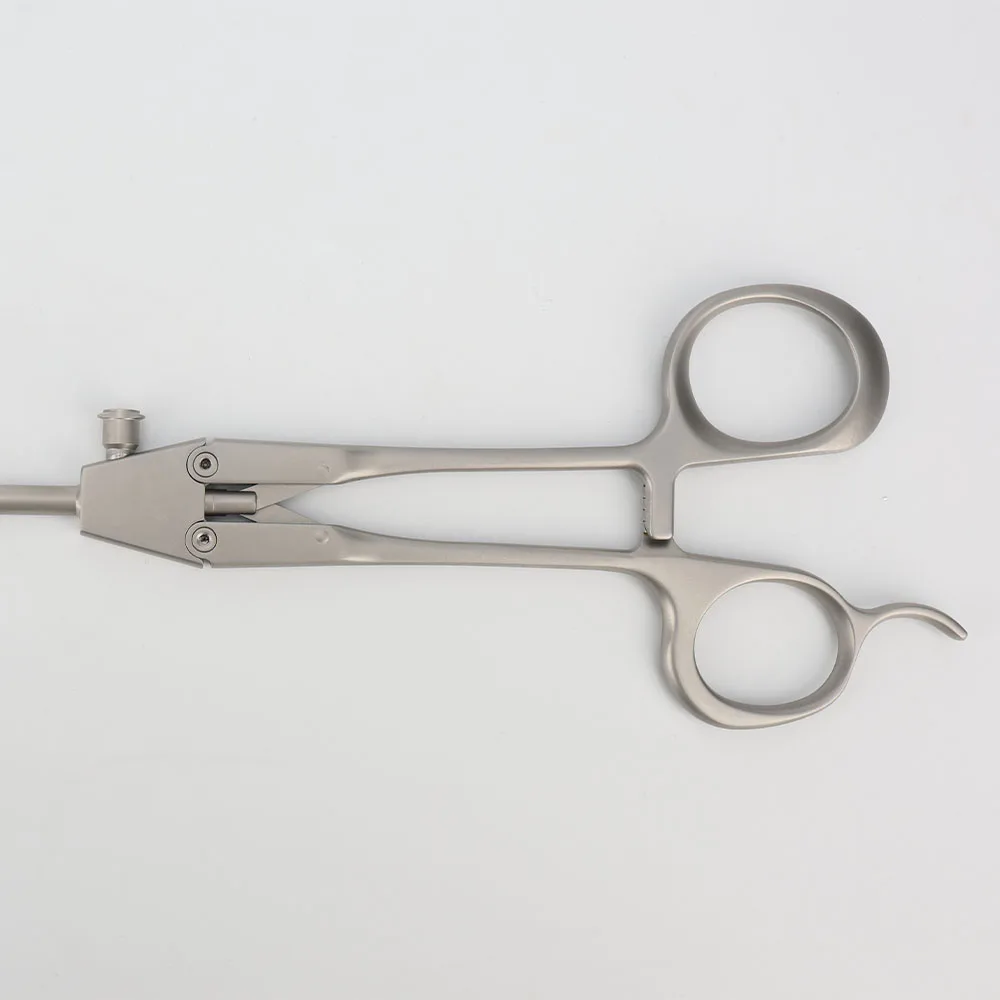 Tungsten Carbide Jaw Needle Driver Forceps Titanium Laparoscopic Instruments Curved Gun Type Laparoscopic Needle Holder