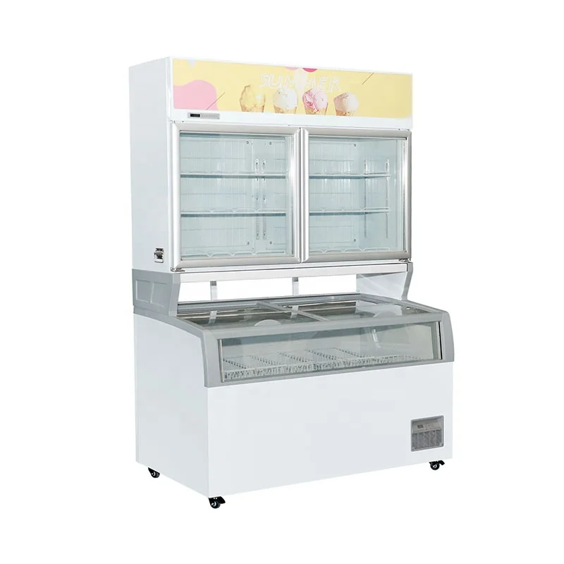 Экономичная морозильная камера для мороженого с 12 вкусами кофейни