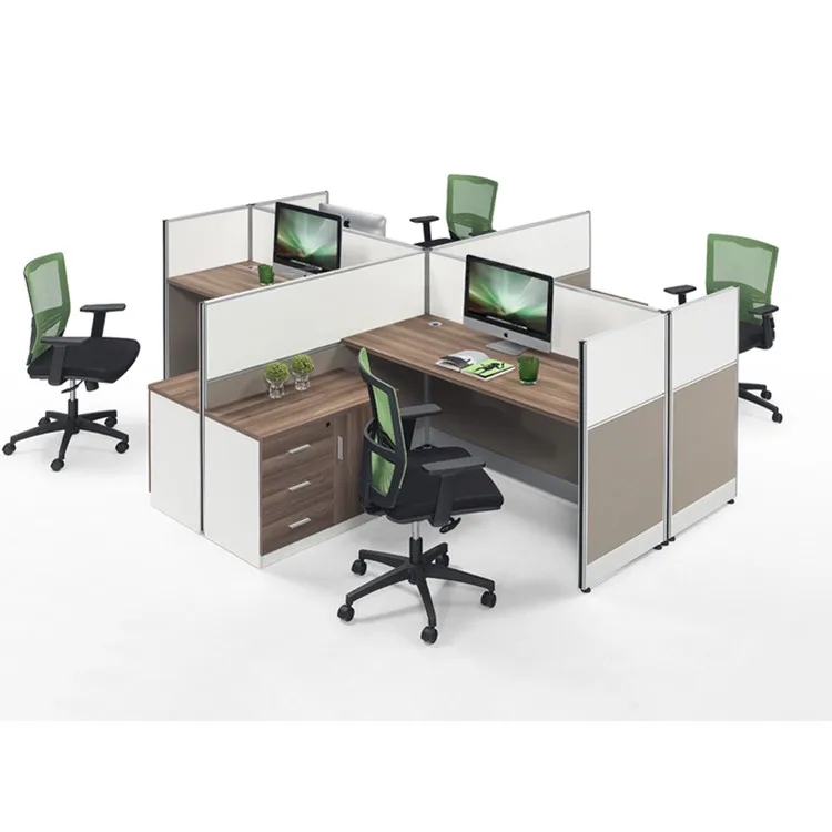 Офисная комбинированная рабочая станция на 4 человек