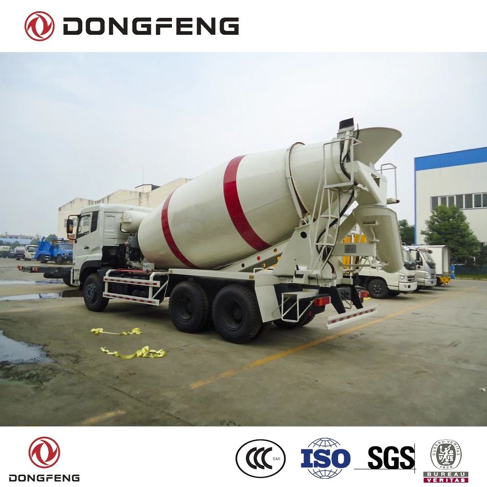 Dongfeng 6x4 type 12 m3 concrete mixer truck Cummins 260 Hp engine E2 RHD cement truck