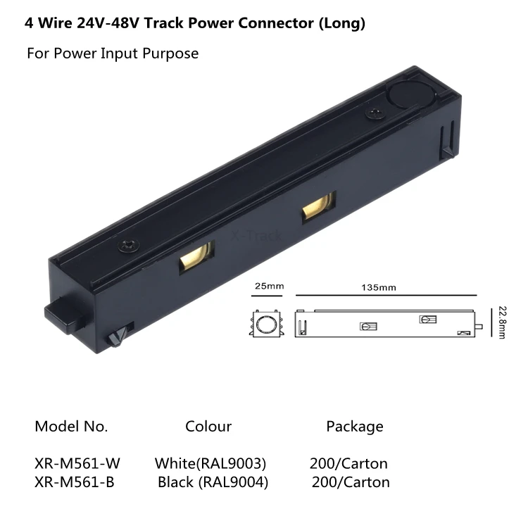 48V Spotlight Magnet Track 4 Wires Magnet Low Voltage Track Reinforcement Bracket LED Aluminum CE Modern 80 Office Building COB