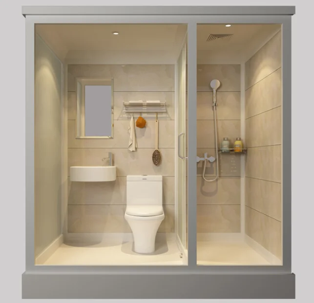 Prefabricated Integrated Bathroom Cabin Prefabricated Shower Enclosure For Dome Tent Modular Bathroom Pod