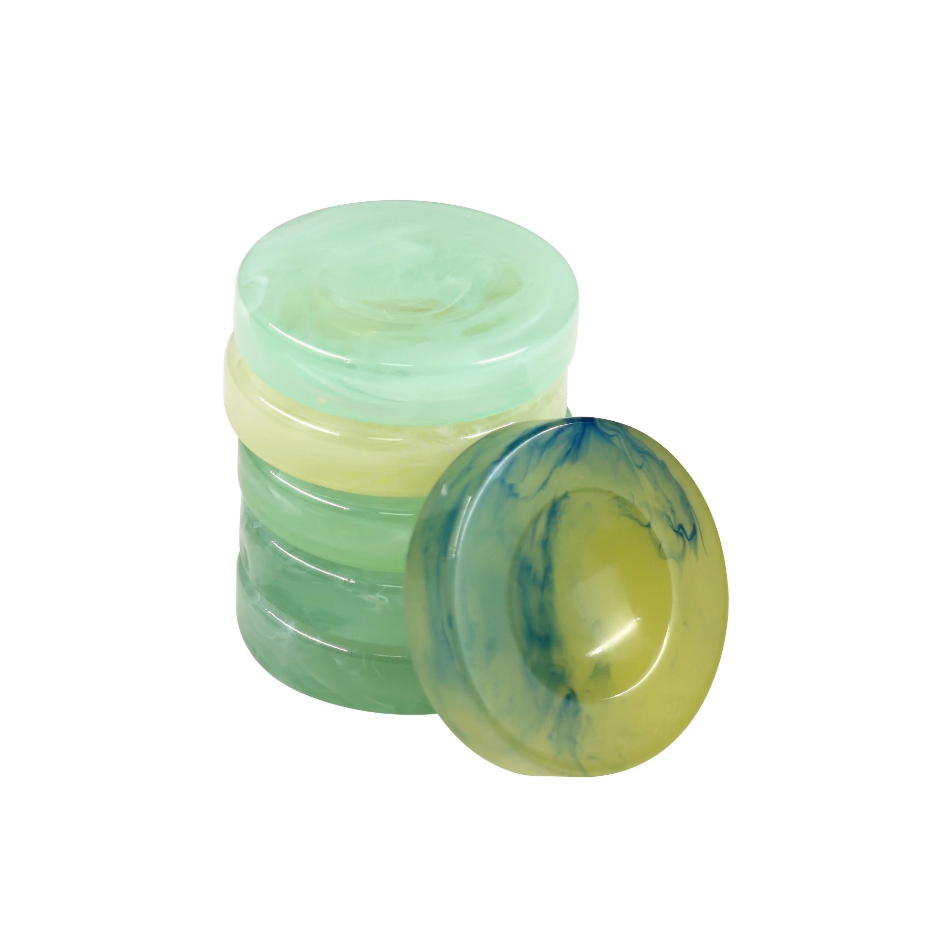 Emerald Green Handmade Game Checkers Chips with Groove Highly-polished Playing Game Replacement Pieces for Puzzle Game