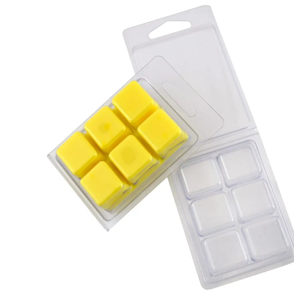 Tray Diy Wax Melts Mold Clamshell Blister Packaging 6 Cavity Clear Plastic