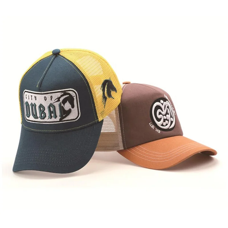 Custom Dubai hat cotton custom trucker hat with embroidery logo