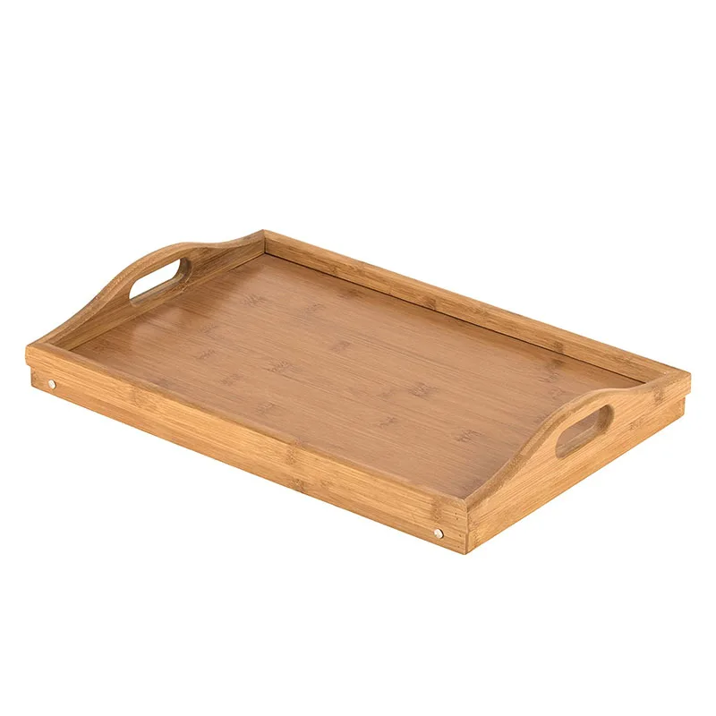 Eco-friendly Foldable Laptop Bamboo Breakfast Bed serving Tray Table with folding leg
