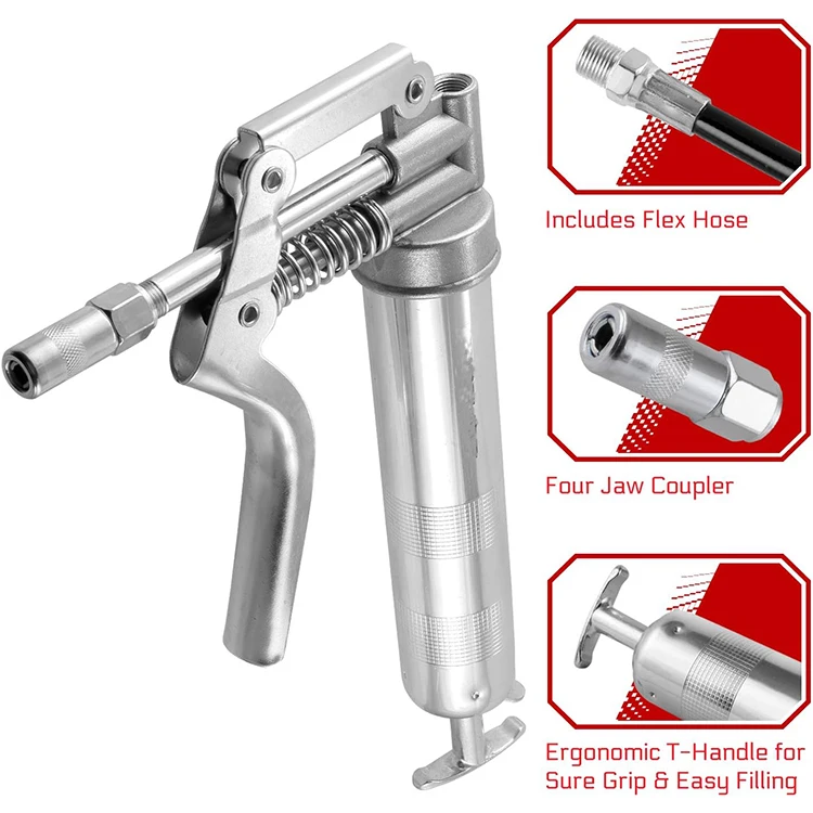 80CC Mini Manual Grease Gun Oiler Excavator Auto Machinery