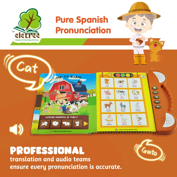 Primeras 100 palabras & Feel Spanish Bilingual Dual Language baby english books