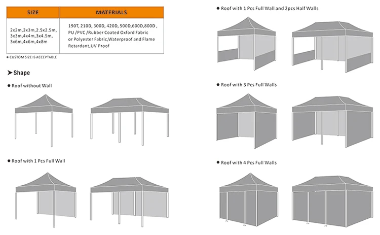 custom advertising outdoor tent