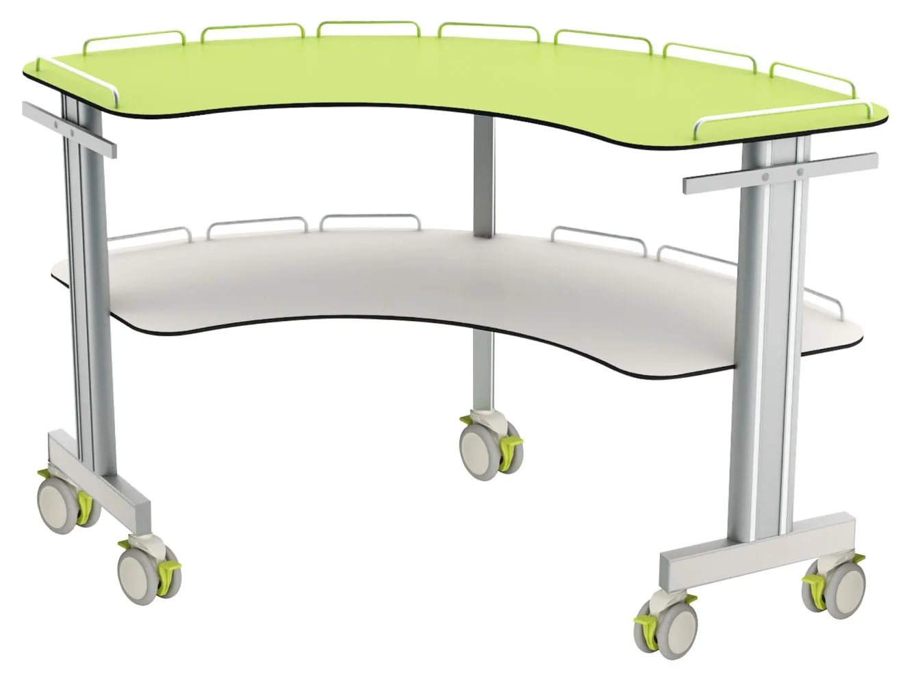 
Multifunctional HPL Board Made Emergency Medical Crash Cart Anesthesia Vehicle for Hospital 