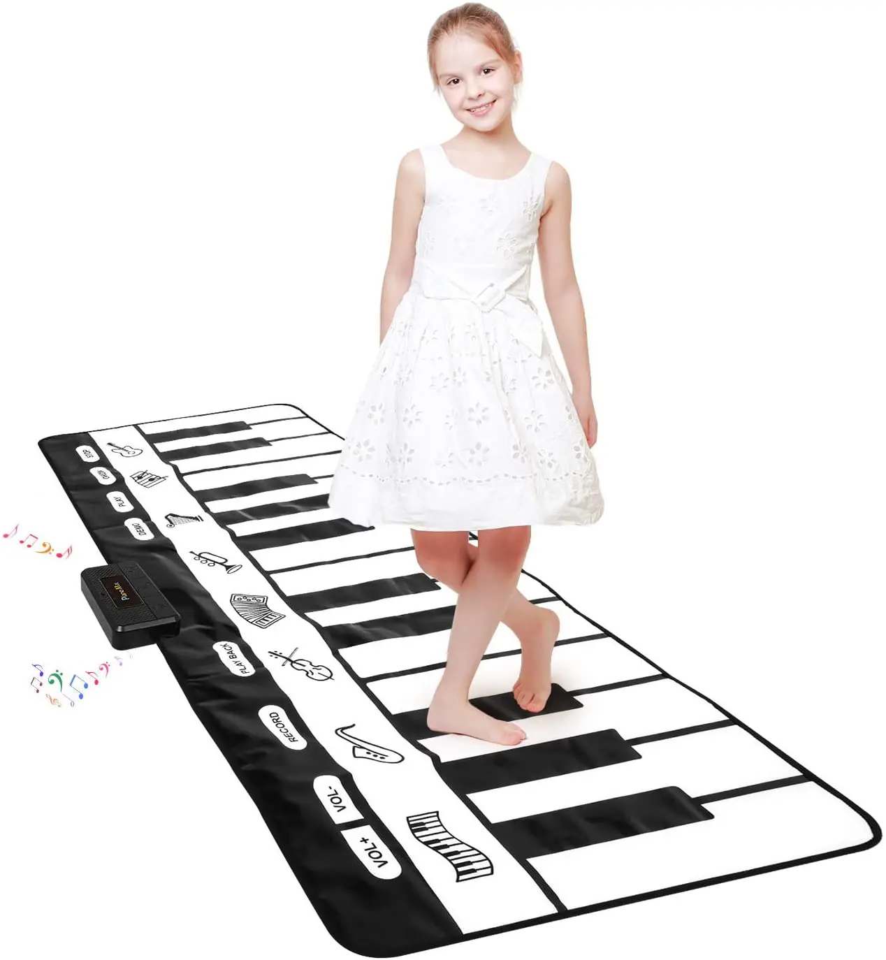 Giant 24 KeysPiano Dancing Floor Carpet for Kids 70.47'*28.34' Toy Electronic Musical Instrument playing Keyboard Mat