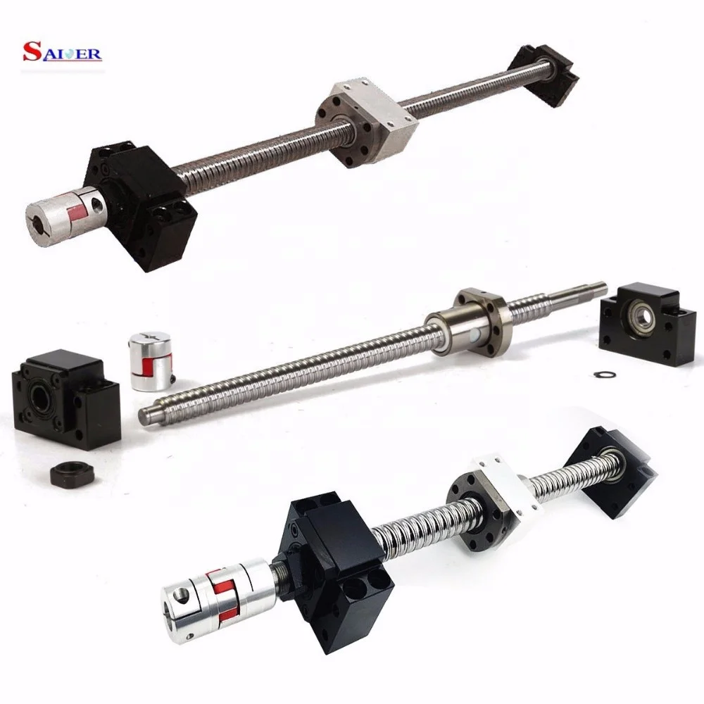 25mm Diameter 5mm Lead 1000mm Length SFU2505 Actuator Linear Screw Ball and Single Nut for CNC Kit
