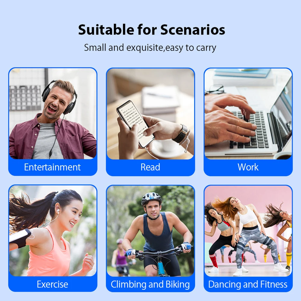 Bluetooth and WiFi MP3 MP4 Player 4.0 inch IPS Touch Screen with Speaker 1080p Multilingual Music Player