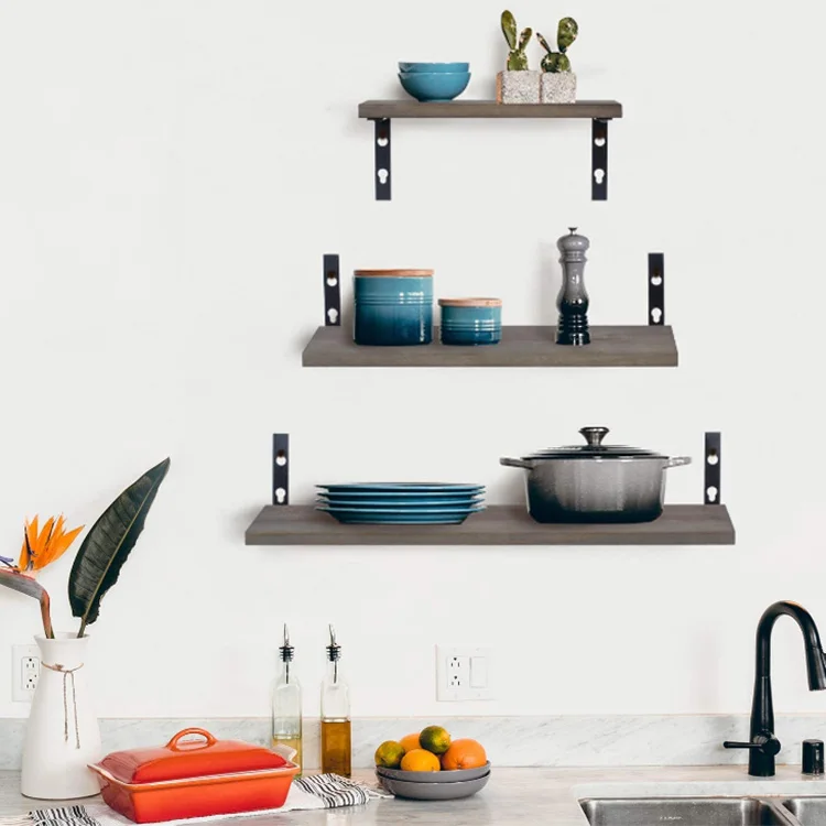 Customize Handmade Wall Mounted Cat Shelf Set Of 3 Wood Shelves Mount Decoration Furniture Floating Wall Shelf