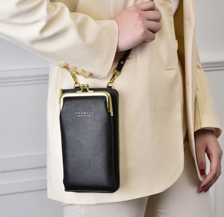 Модный Многоцветный кошелек через плечо из искусственной кожи с ремешком, Роскошный дизайнерский мини-кошелек из искусственной кожи с карманами и ремешком для монет, держатели для карт