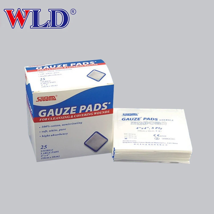 high quality medical sterile gauze swab 4x4 12-ply for sale