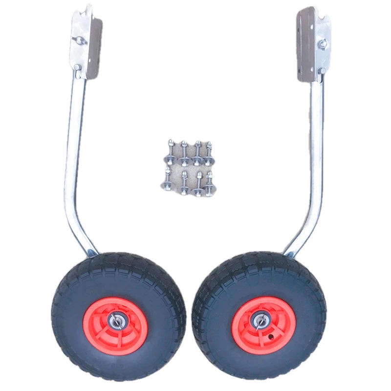 Stainless Steel Boat Transom Launching Wheel Dolly For Inflatable Boat Kayaking Canoeing Dinghy foldable Transom Wheels