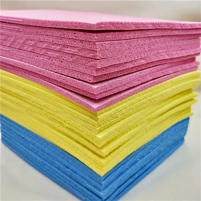 Professional Manufacturer Raw Matereial Pure Biodegradable Natural Wood Pulp Fiber Cotton Cellulose Sponge Block