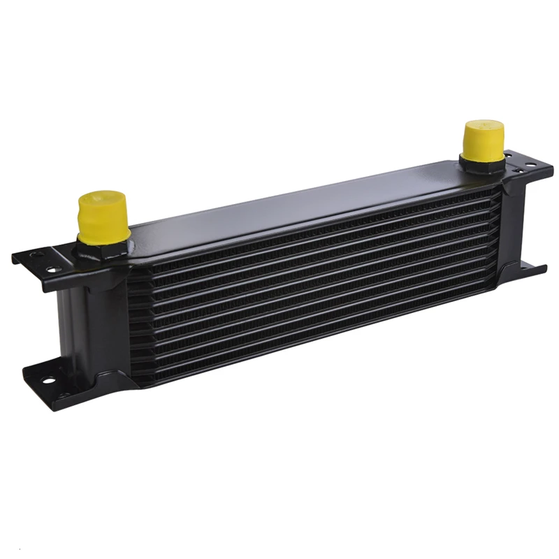 Высококачественный Универсальный гоночный автомобиль черный серебристо-синий 10 ряд 16 пластина 19 ряд 30 ряд AN8 AN10 комплект маслоохладителя с адаптером