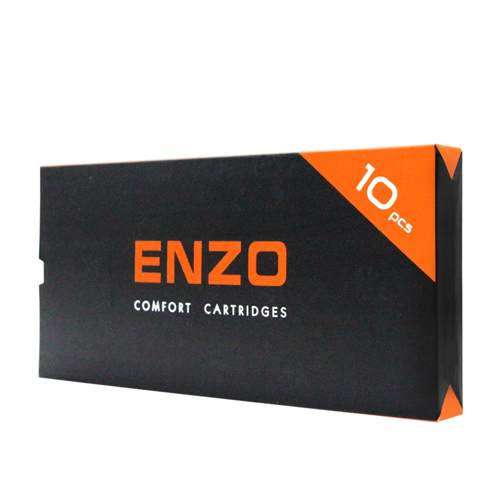 2022 Hot Tattoo Cartridge ENZO Round Liner Shader Bugpin Available Long Tips For All Size Permanent Makeup 1RL Needles
