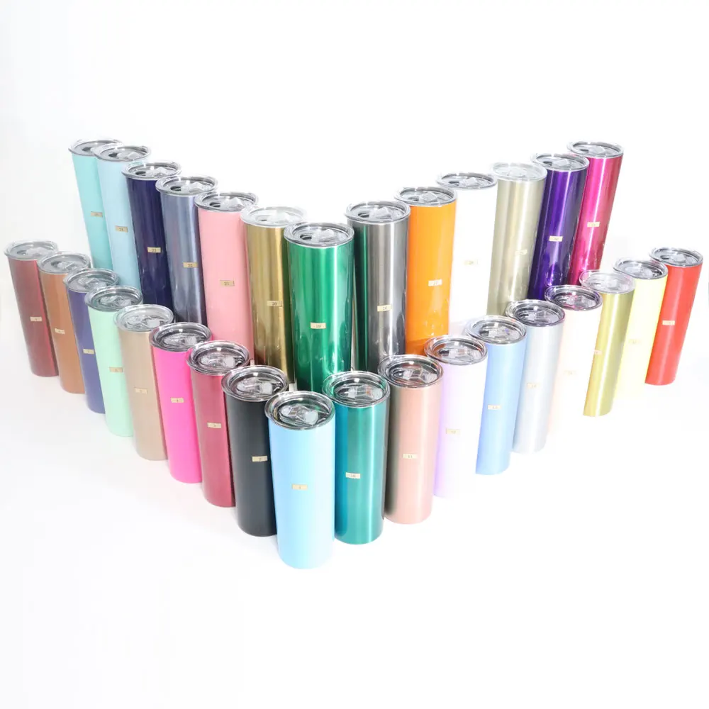 
yongkang Hot Sales 20 oz in stock low MOQ double wall insulated coffee mug with lid and straw skinny tumbler 