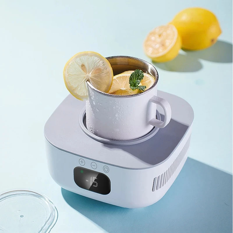 Портативная кружка для мгновенного охлаждения, летняя 2 в 1, кружка для кофе, чая, напитков, подогреватель или охладитель, небольшая машина для охлаждения льда