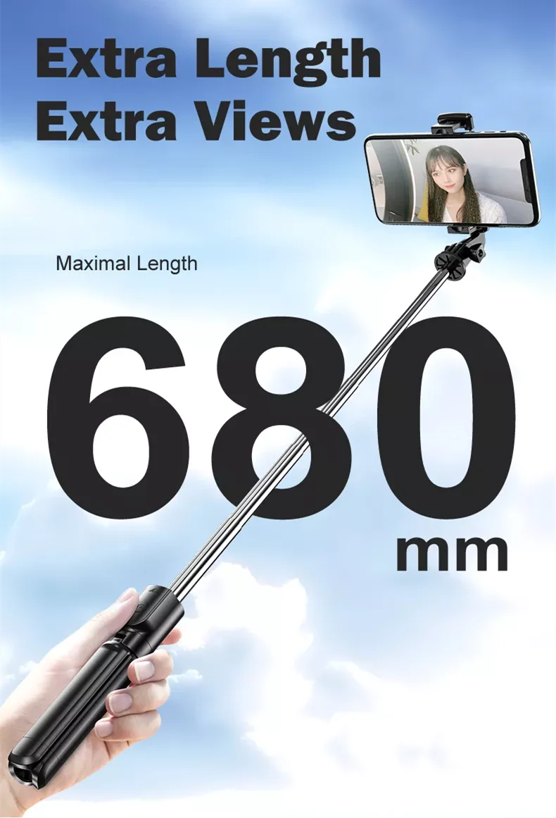 Wholesale Price Portable Universal Black Camera Tripods Mini Selfie Stick Phone Tripod for Shooting Vlog Video Photo