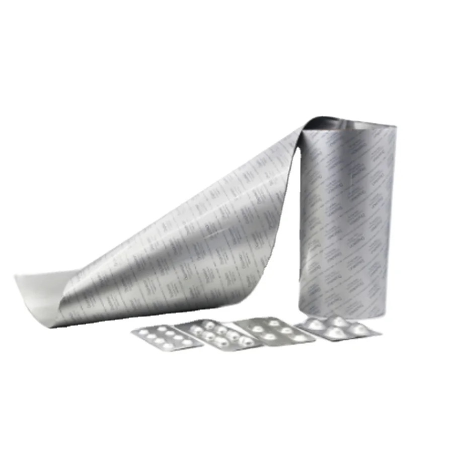 Custom Pharmaceutical Cold Forming Alu Alu Foil Sealing Aluminum Foil Pharmaceutical Packaging Roll Printed PVC Blister