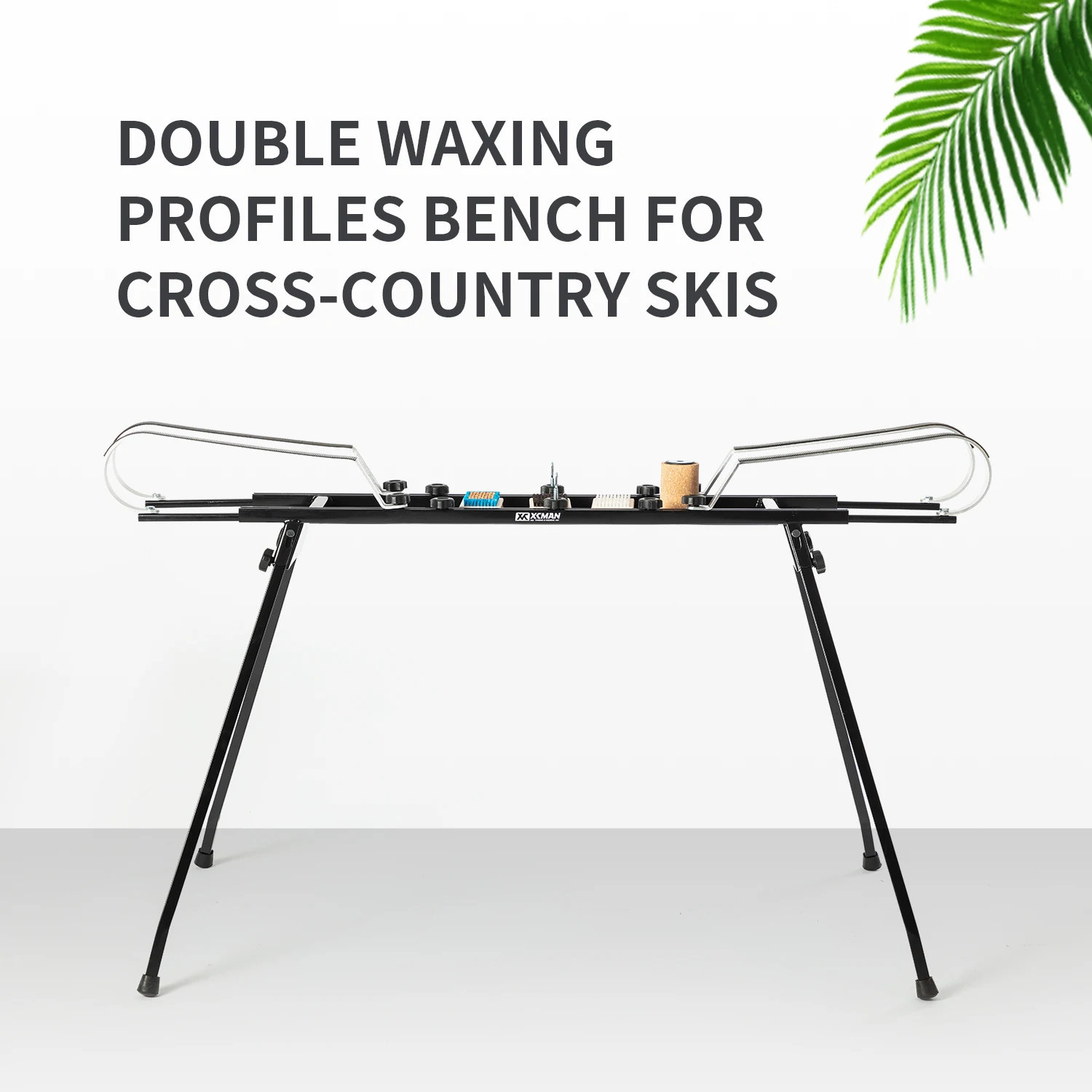 Cross County Nordic Ski Double Waxing Profile Bench with Foldable Legs for Traveling Adjustable Waxing Profile