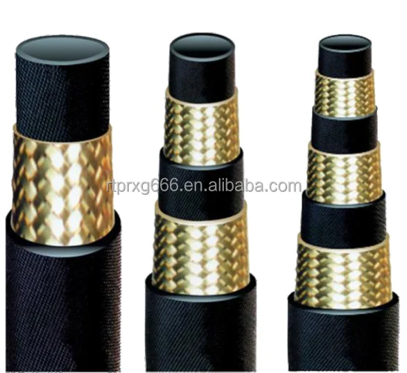 oil resistant braid hydraulic steel wire rubber hose/Steel Wire Braided Hydraulic Rubber Hose 905B-8