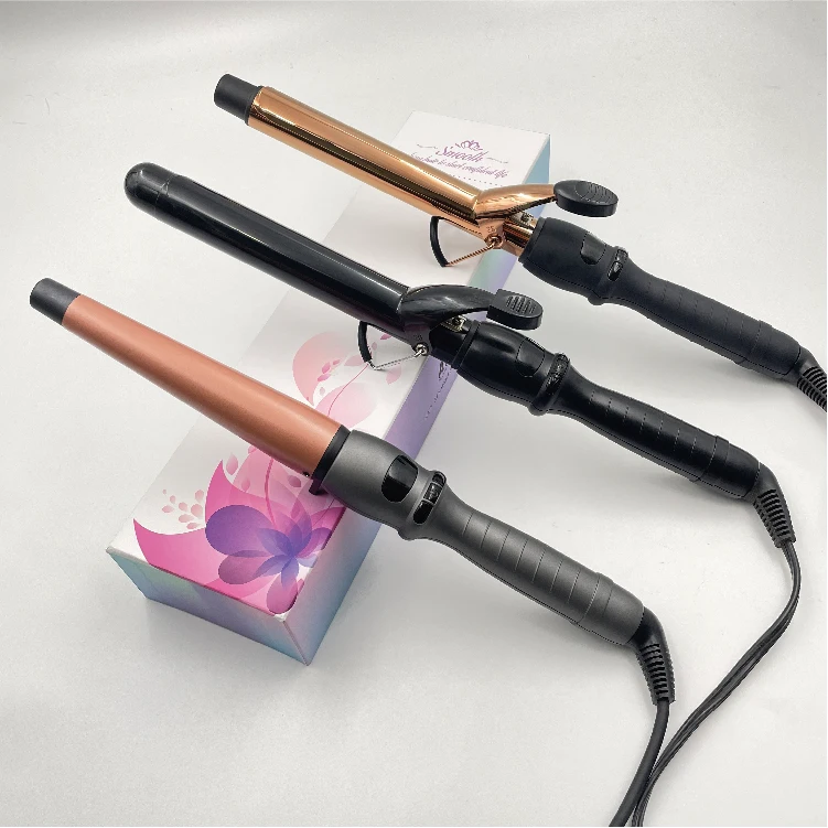 CE ROHS Professional Hair Curly Iron Tourmaline Ceramic Electric Curling Iron Conical Curling Wand  Hair Curler