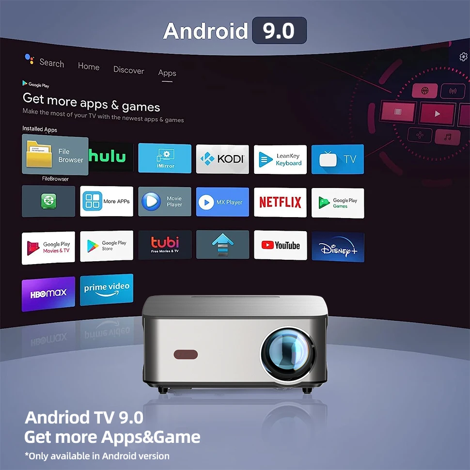 RIGAL P1E 450 ANSI Lumens Hdmi Android Beamer Data Homes Professional Speaker Audio System 4K Lcd Projector For Teaching