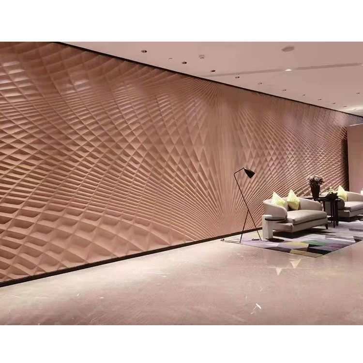 Custom Modern Irregular Art Curve Luxury Wave Wooden Decorative Wall Covering 3d Wall Panel