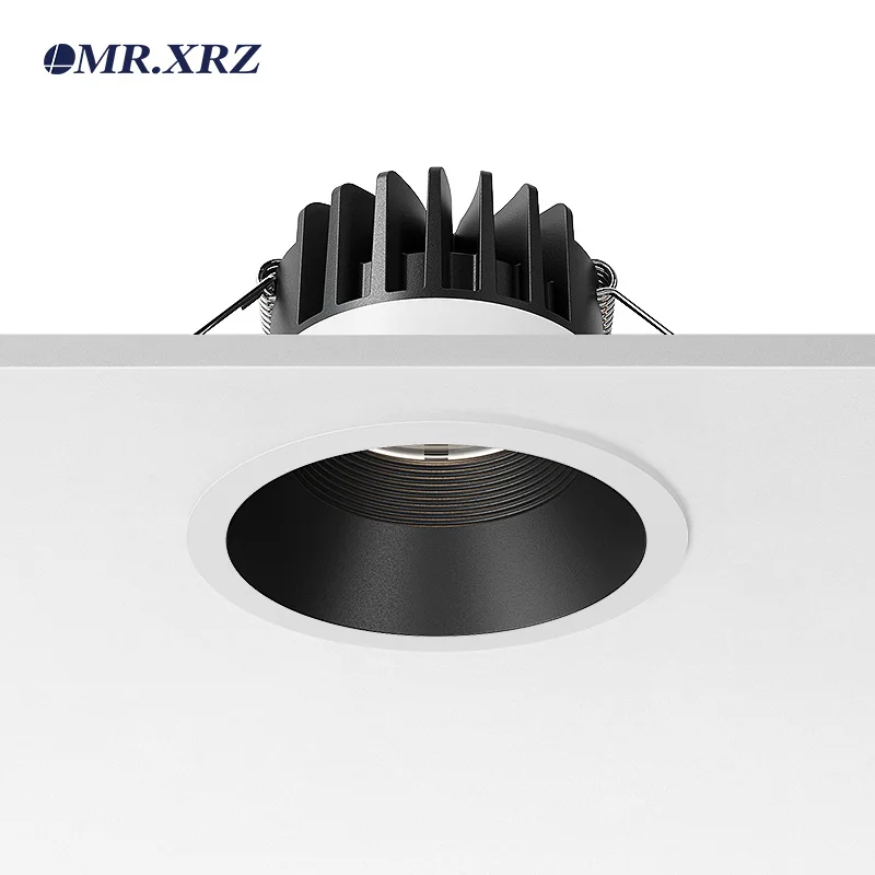 MR.XRZ IP65 Frame Anti-fog Modern Ceiling Light Anti-glare Die-Casting Aluminum Waterproof Embedded Downlights 10W Led Spotlight