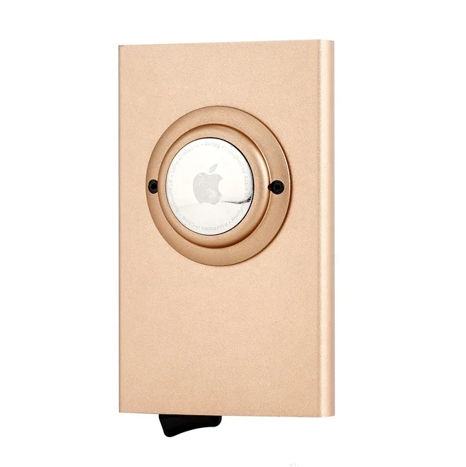 Factory From Stock Wallet with AirTg Holder Pop Up Wallet RFID Blocking Slim Metal Bank Credit Card Case Holds 5 Cards