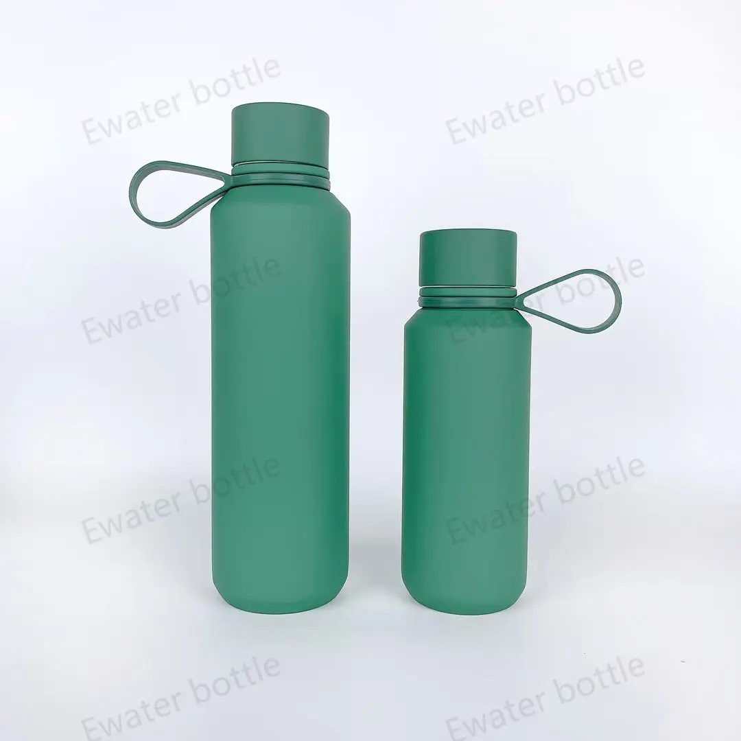 Ready to Ship 20oz 12oz  Stainless Steel Flask with Silicone Rope Christmas Color Custom Logo Vacuum Bottle Rubber Paint