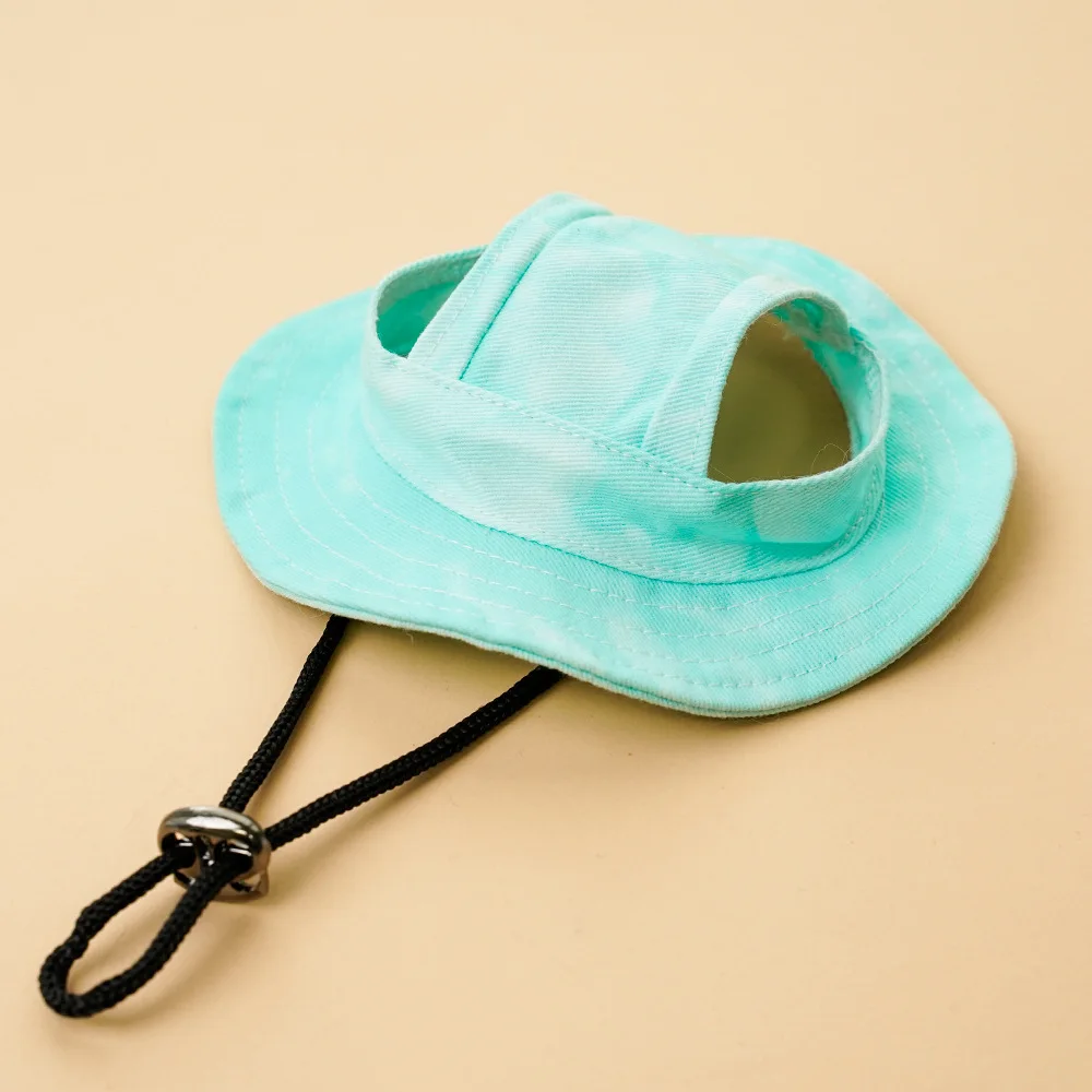 Cute Outdoor Sun Hat for Dogs Cats Summer  adjustable Pet Baseball Cap with Ear Holes for Small Medium Cats Dogs pet hat