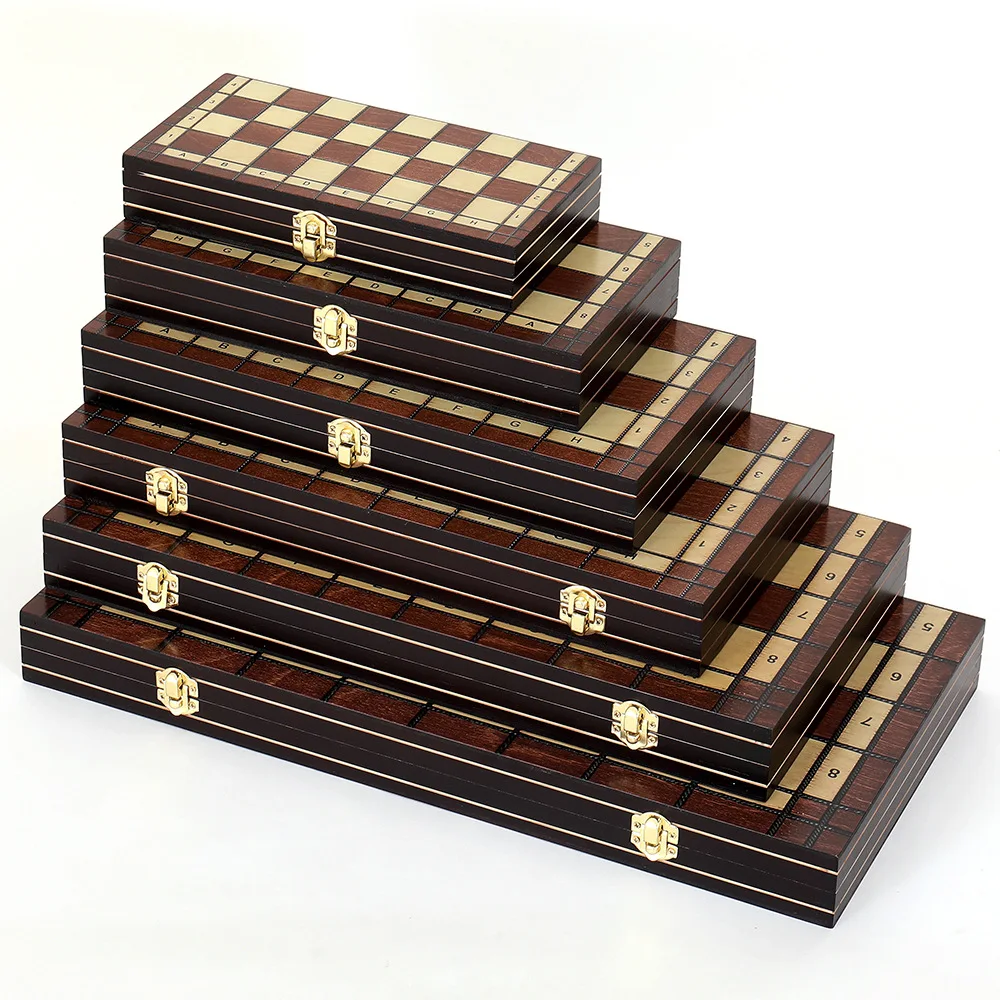 Wooden Folding Magnetic Chess Set Felt Game Board Inside Store Adult Family Game Board High Quality