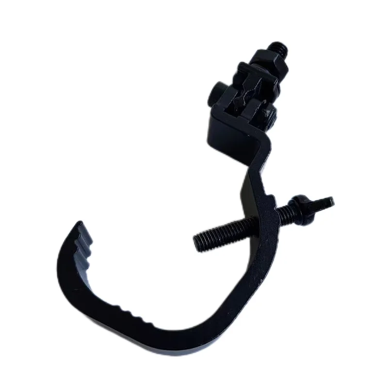 Aluminum Alloy Clamp Safety Hang Truss Steel Pipe Clamp Black Lighting Hook for Stage Light Fastener