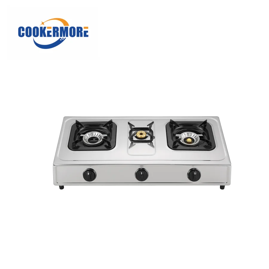 3  burner stainless steel gas stove gas cooker gas hobs