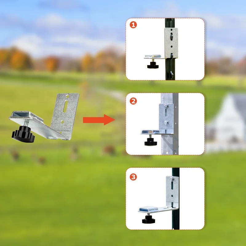 Sustainable electric t fence post Galvanized Steel Post Reel Holder