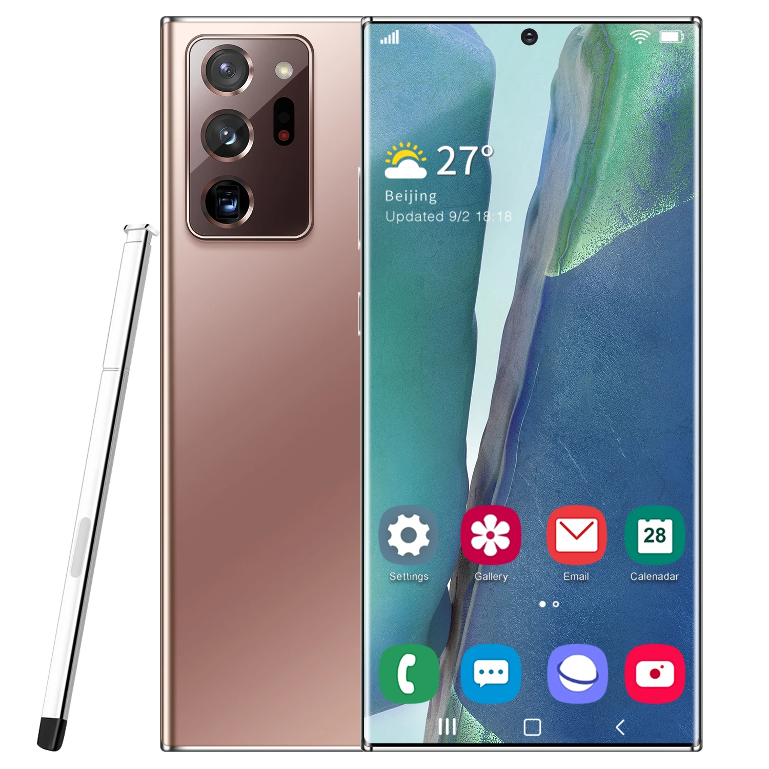 Оригинальный смартфон Note20U + 8 Гб 2020 ГБ 512 дюймовый AMOLED экран на базе Android 6 9 новинка 10