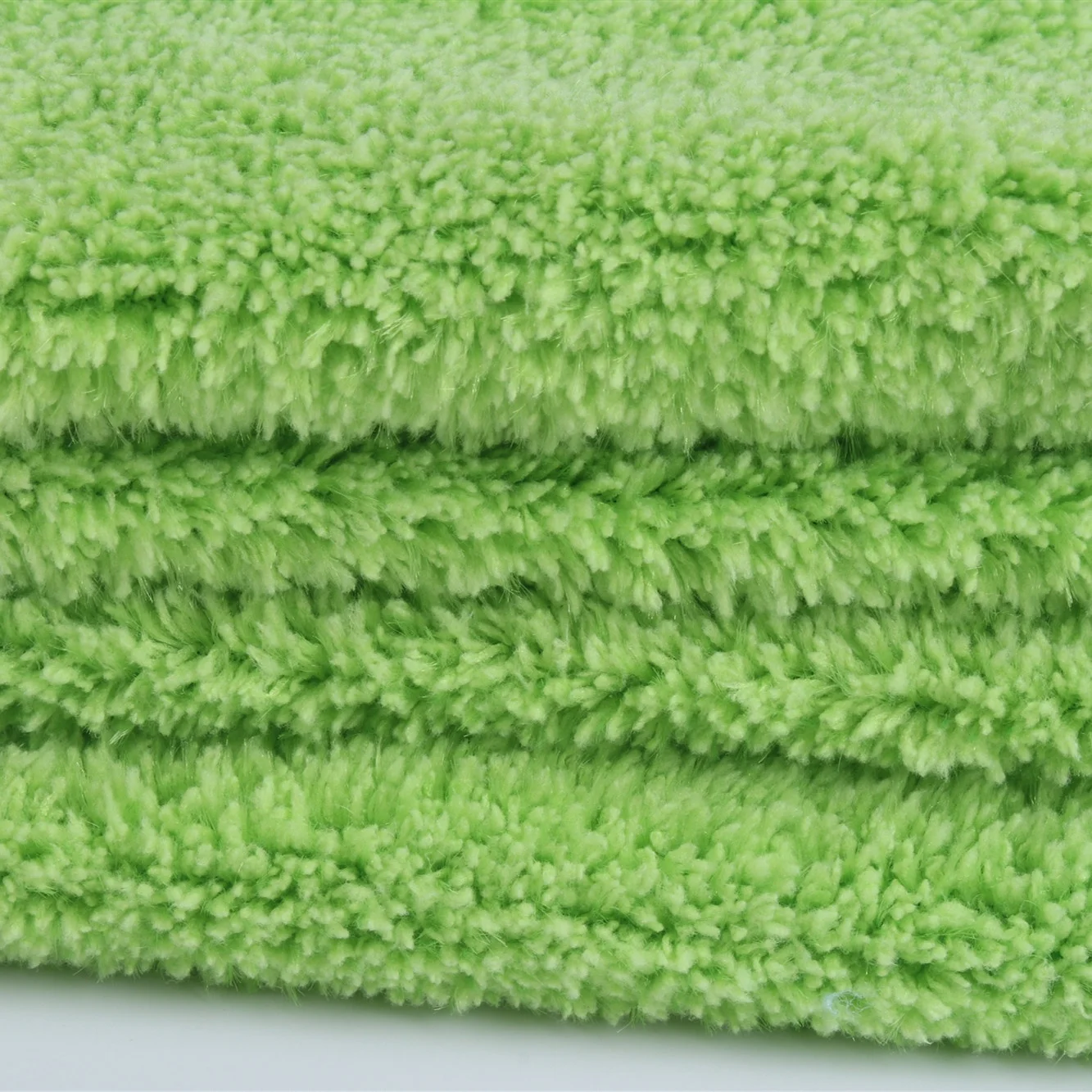 Microfiber ultra absorbent  PP hard yarn coral fleece velvet mop fabric