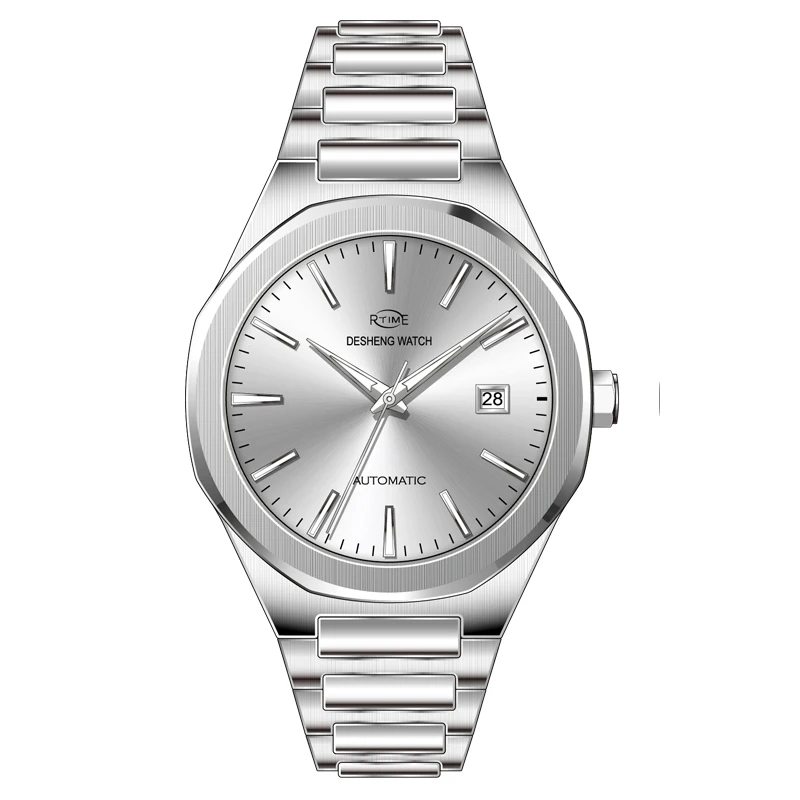 High Quality Style Stainless Steel Case Back 5 ATM Water proof Miyota 9015 mechanical automatic movement Mens  Wrist Watch