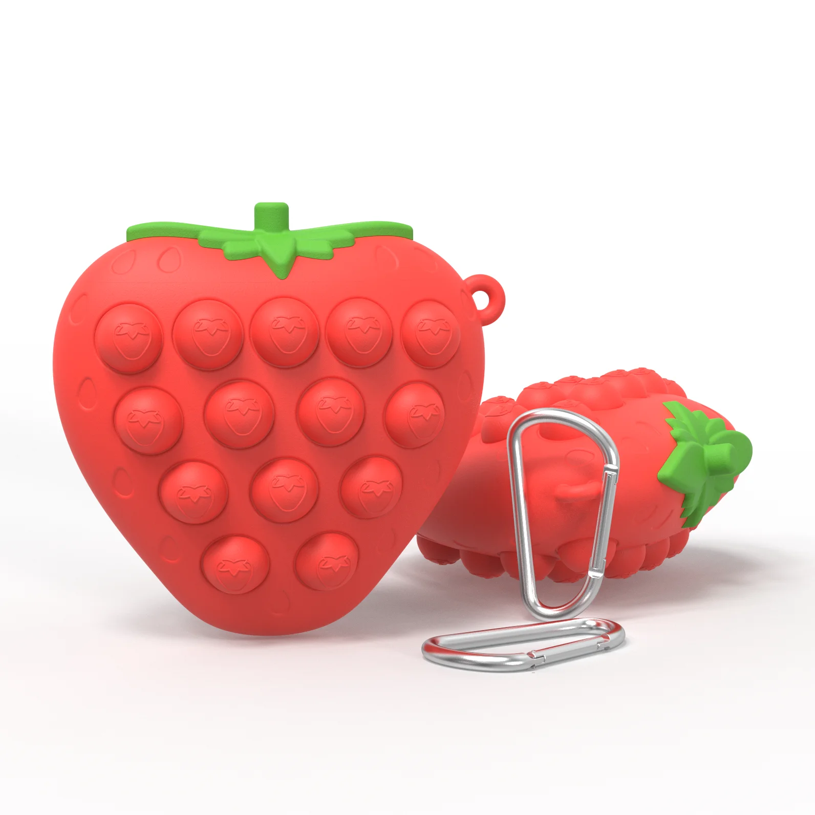 Новый цветной Радужный 3d клубничный стрессовый мяч игрушка-антистресс силиконовая игрушка с пузырьками