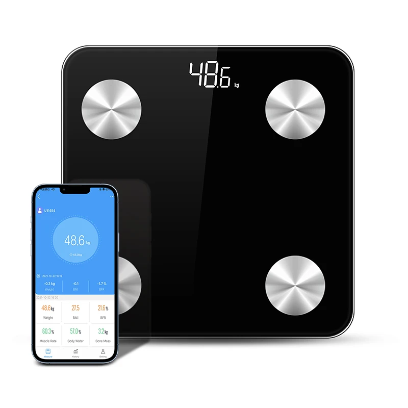 Human Digital Bathroom Personal Weight Balance 180kg Electronic Smart Digital Weighing Body Fat Scale