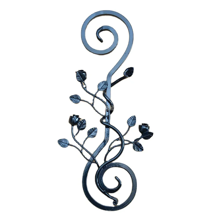 13.025.02 steel flower panels fence decorative rosettes panels wrought iron rosettes